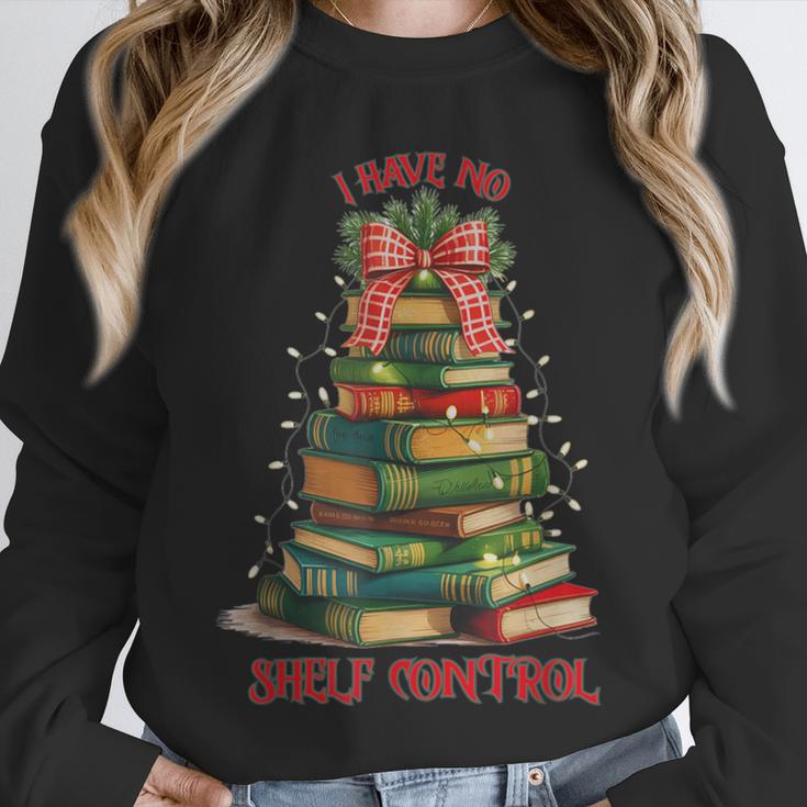 Book Lover Christmas Tree I Have No Shelf Control Unisex Sweatshirt