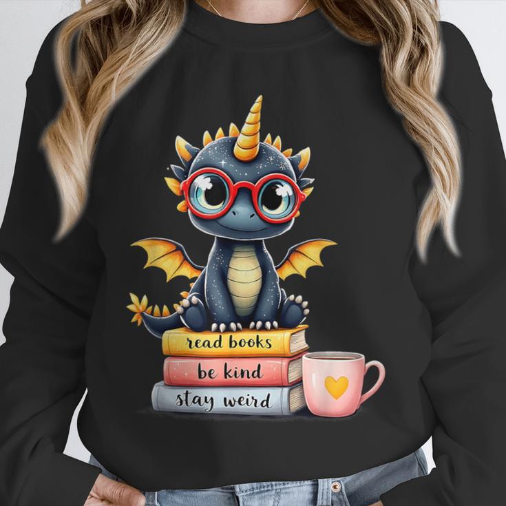 Book Lover Cute Baby Dragon Reading Unisex Sweatshirt
