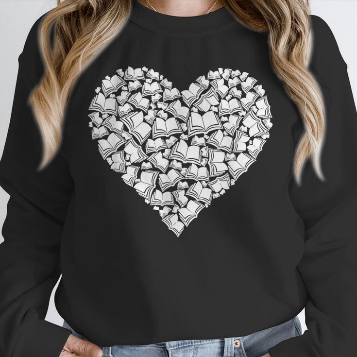 Book Lover Heart Shape Reading Librarian Library Teacher Unisex Sweatshirt Book Lover Heart Shape Reading Librarian Library Teacher Unisex Sweatshirt
