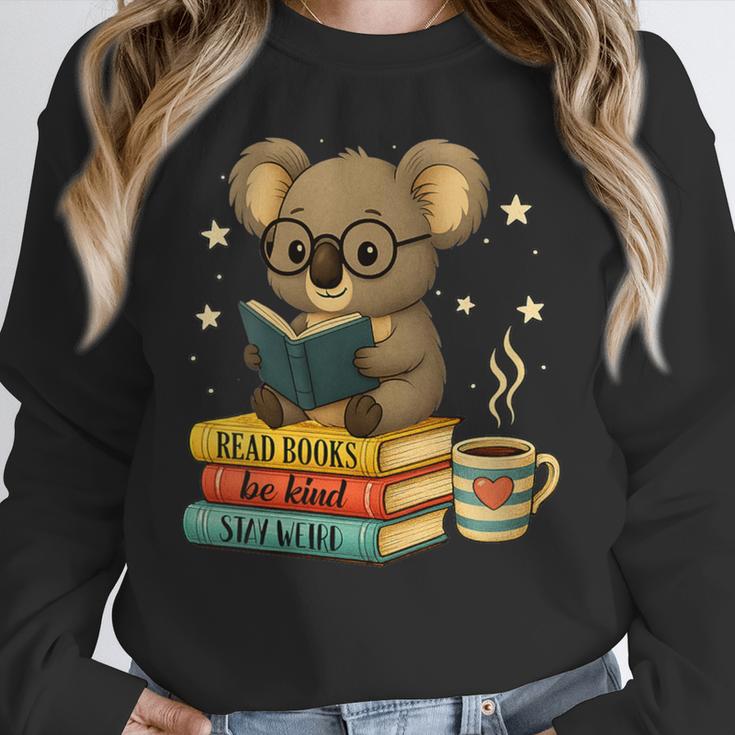 Book Lover Koala Reading Bookish Library Read Books Be Kind Unisex Sweatshirt