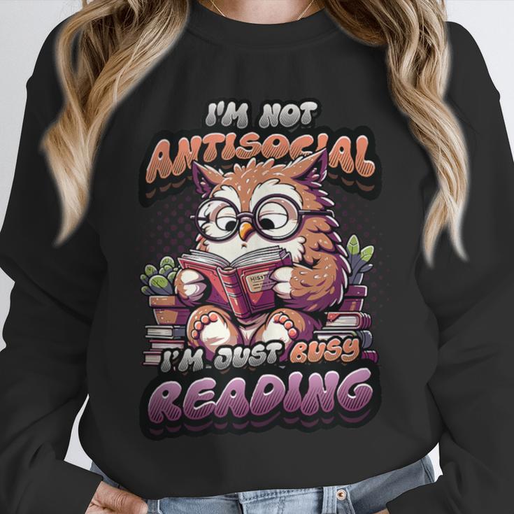Book Lover Owl Reading Books Introvert Bookworm Unisex Sweatshirt Book Lover Owl Reading Books Introvert Bookworm Unisex Sweatshirt