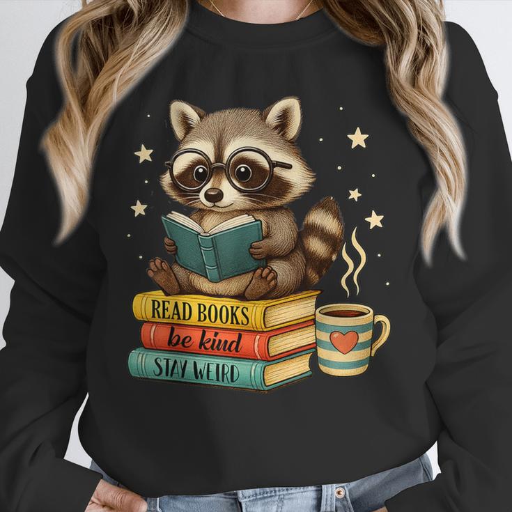Book Lover Racoon Reading Bookish Library Read Books Be Kind Unisex Sweatshirt Book Lover Racoon Reading Bookish Library Read Books Be Kind Unisex Sweatshirt