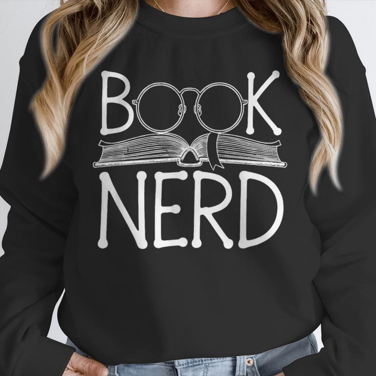 Book Nerd Retro Style Readers Librarians Authors Bookworms Unisex Sweatshirt