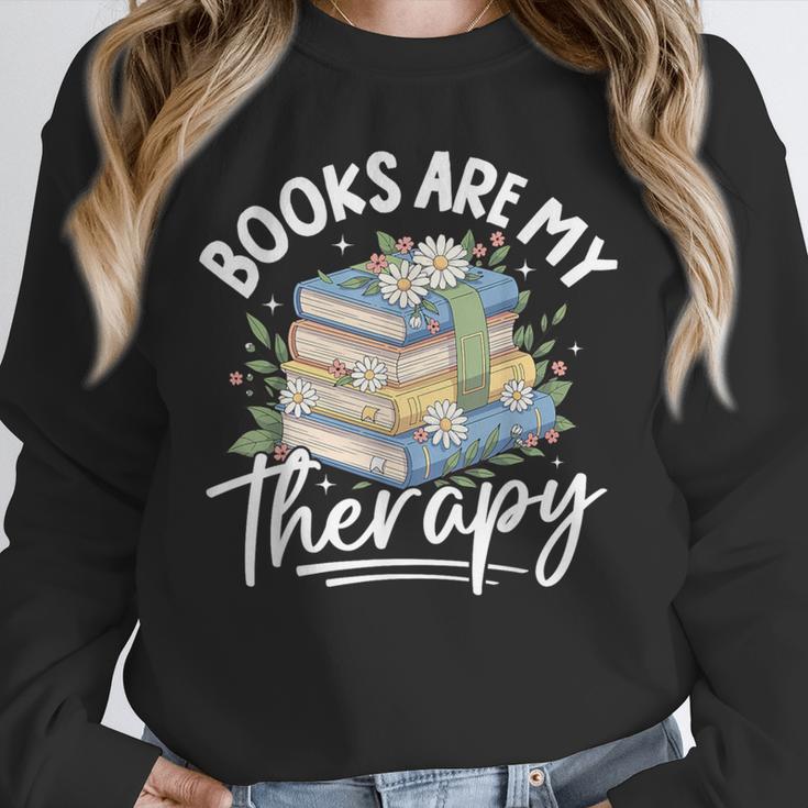 Book Are My Therapy Aesthetic Bookish Reading Unisex Sweatshirt Book Are My Therapy Aesthetic Bookish Reading Unisex Sweatshirt
