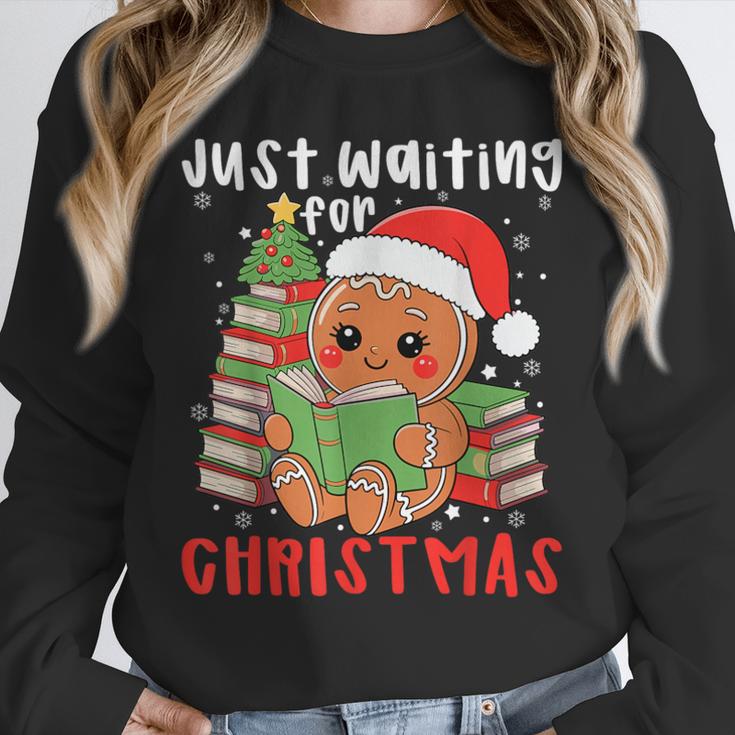 Book Reading Just Waiting For Christmas Gingerbread Unisex Sweatshirt Book Reading Just Waiting For Christmas Gingerbread Unisex Sweatshirt