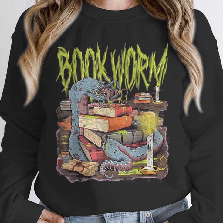 Graphic Book Worm Monster Horror Reading Book Lover Unisex Sweatshirt Graphic Book Worm Monster Horror Reading Book Lover Unisex Sweatshirt