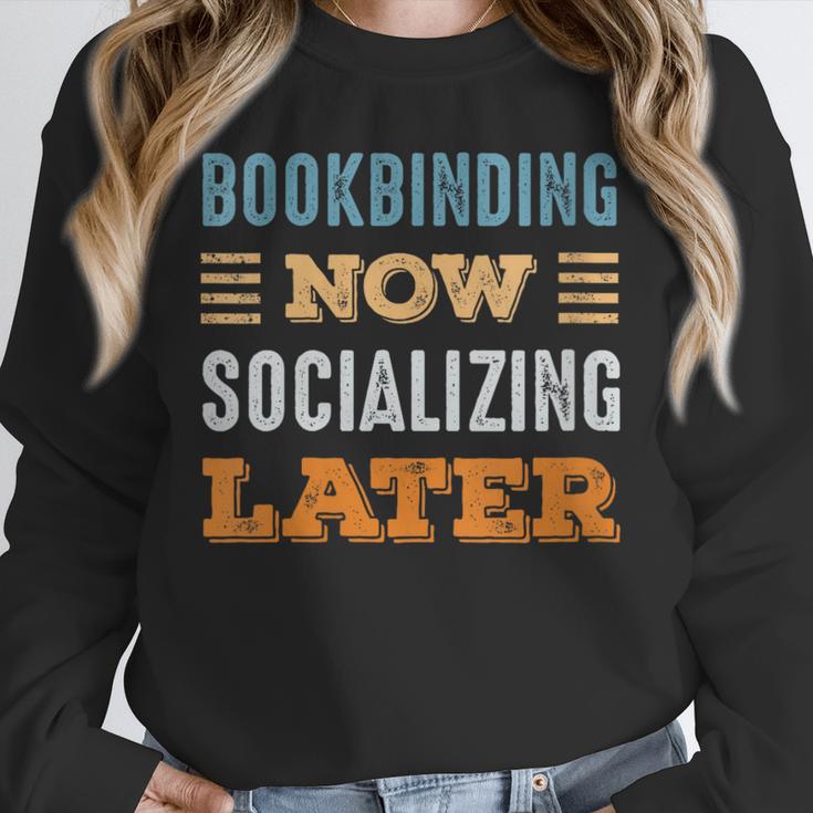 Bookbinding Now Minimal Socializing Introvert Vintage Unisex Sweatshirt Bookbinding Now Minimal Socializing Introvert Vintage Unisex Sweatshirt