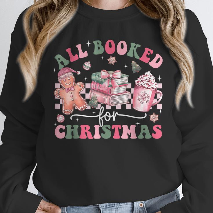All Booked For Christmas Book Coffee Latte Gingerbread Unisex Sweatshirt All Booked For Christmas Book Coffee Latte Gingerbread Unisex Sweatshirt