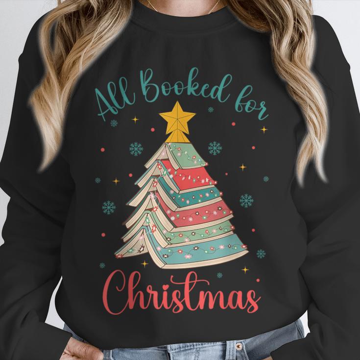 All Booked For Christmas Tree Book Bookish Christmas Unisex Sweatshirt All Booked For Christmas Tree Book Bookish Christmas Unisex Sweatshirt