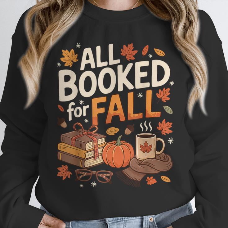 All Booked For Fall Pumpkin Books Thanksgiving Autumn Leaves Unisex Sweatshirt All Booked For Fall Pumpkin Books Thanksgiving Autumn Leaves Unisex Sweatshirt