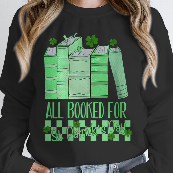 All Booked For St Patrick's Day Book Lover Lucky Shamrock Unisex Sweatshirt