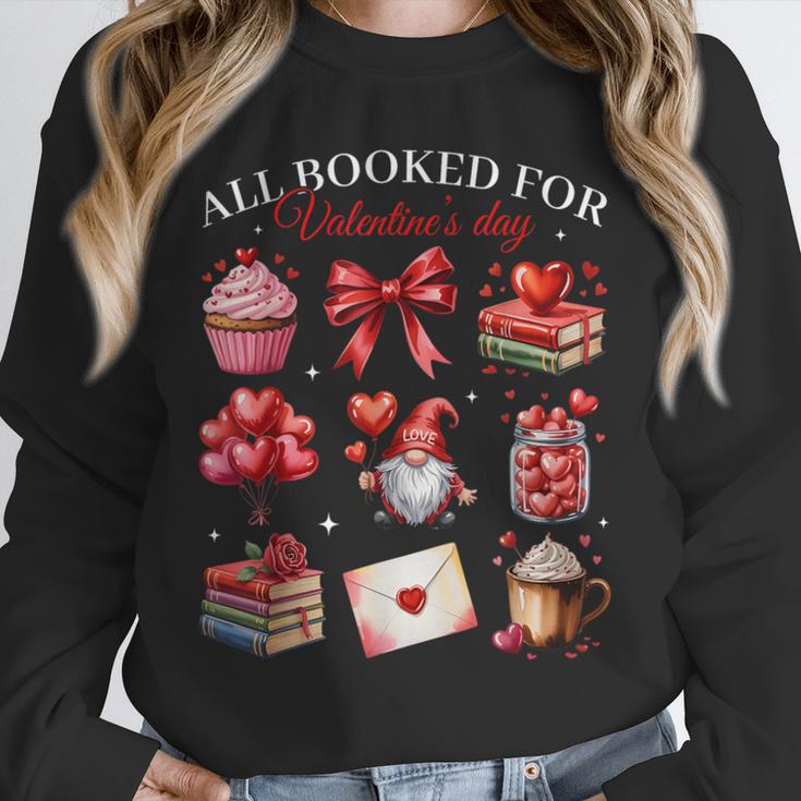 All Booked For Valentine Coquette Bow Girl Women Teacher Unisex Sweatshirt