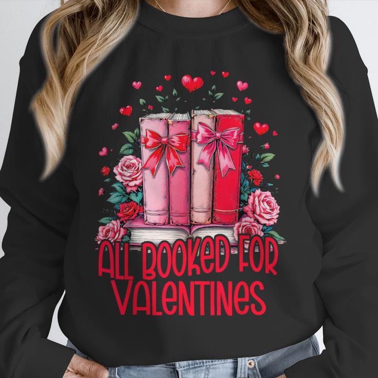 All Booked For Valentines Book Lovers Teacher Valentines Unisex Sweatshirt