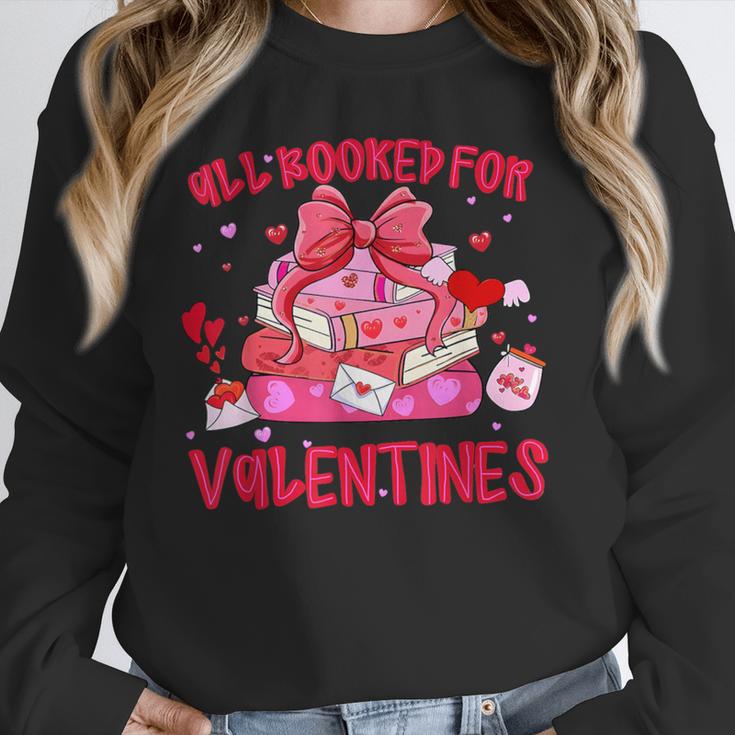 All Booked For Valentines Coquette Bow Book Valentine Day Unisex Sweatshirt