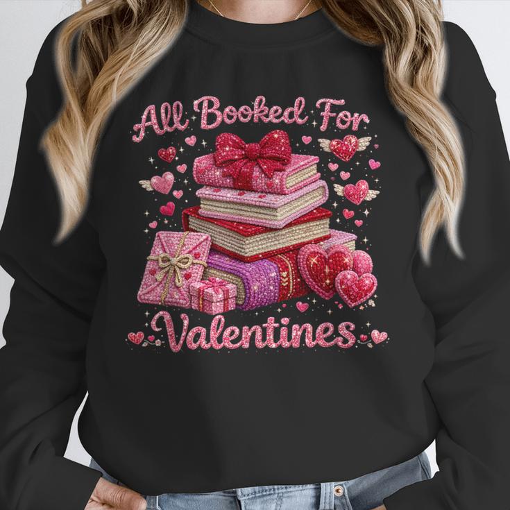All Booked Valentine's Girly Teacher Coquette Love Unisex Sweatshirt All Booked Valentine's Girly Teacher Coquette Love Unisex Sweatshirt