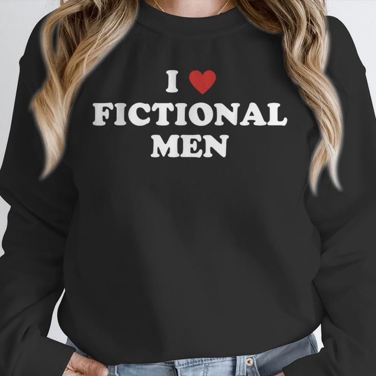Bookish Quote Reading Lover I Love Fictional Men Unisex Sweatshirt