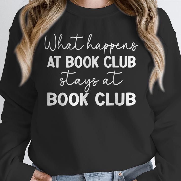 Booklover What Happens At Book Club Stays At Book Club Unisex Sweatshirt