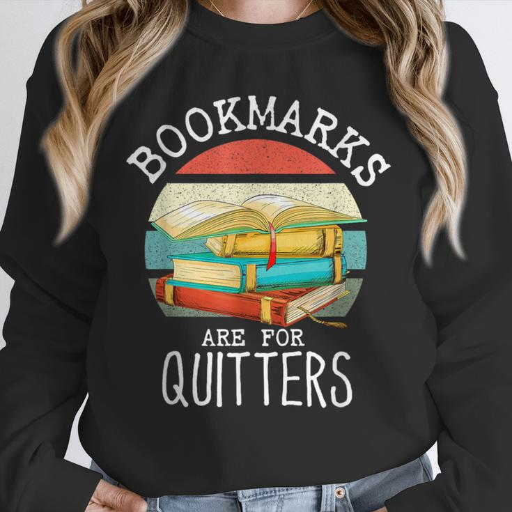 Bookmarks Are For Quitters Book Lovers Book Nerd Unisex Sweatshirt Bookmarks Are For Quitters Book Lovers Book Nerd Unisex Sweatshirt