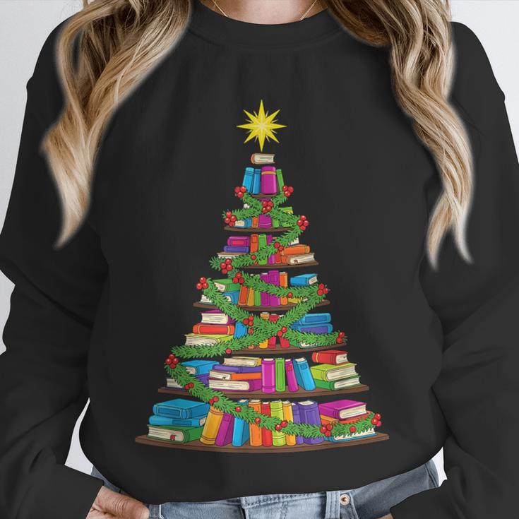 Bookmas Christmas Book Tree Book Lover English Teacher Unisex Sweatshirt