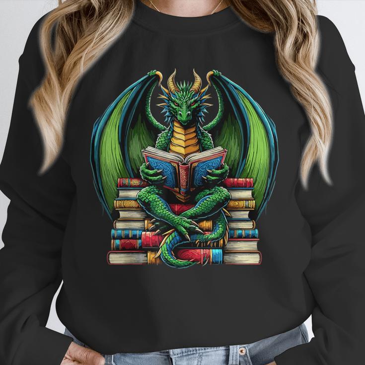 Books Dragon Reading Book Unisex Sweatshirt Books Dragon Reading Book Unisex Sweatshirt