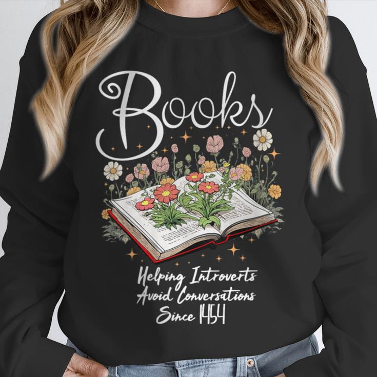 Books That Help Introverts Since 1454 Conversations Unisex Sweatshirt Books That Help Introverts Since 1454 Conversations Unisex Sweatshirt