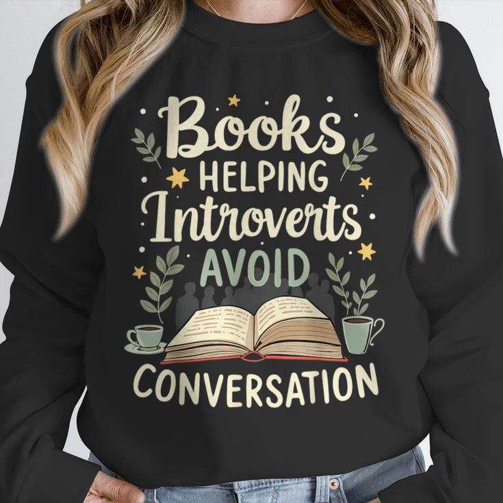 Books Helping Introverts Avoid Conversation Introvert Unisex Sweatshirt Books Helping Introverts Avoid Conversation Introvert Unisex Sweatshirt
