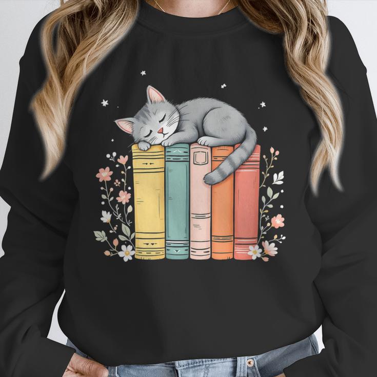 Books Lover Cute Sleepy Cat Relax Reading Vibe Unisex Sweatshirt Books Lover Cute Sleepy Cat Relax Reading Vibe Unisex Sweatshirt