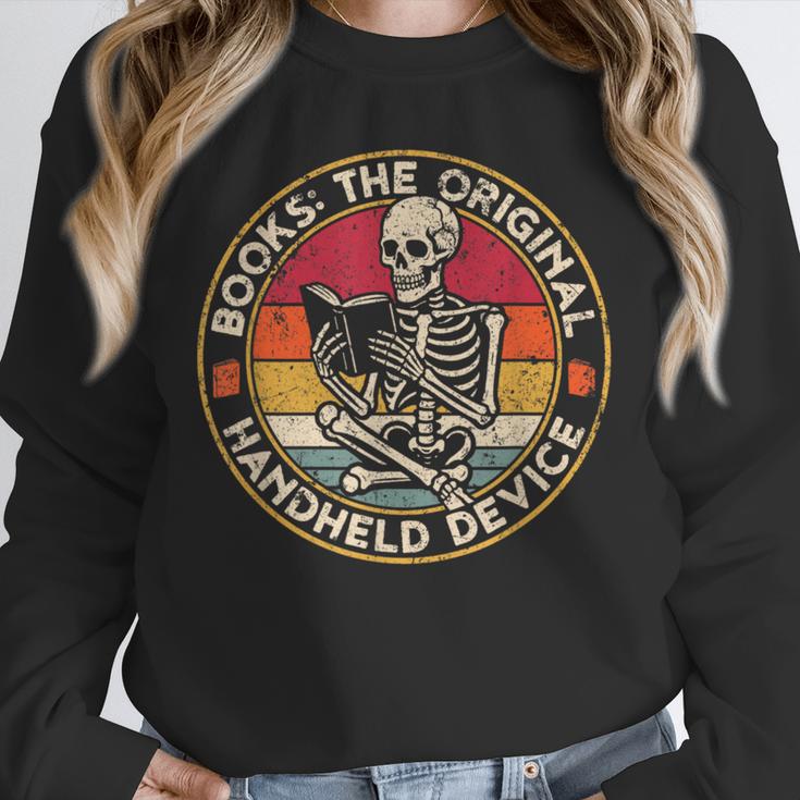 Books The Original Handheld Device Vintage Book Reading Unisex Sweatshirt