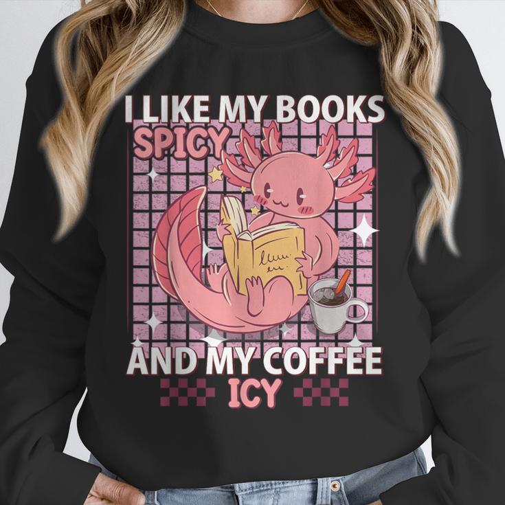I Like My Books Spicy And My Coffee Icy Librarian Unisex Sweatshirt