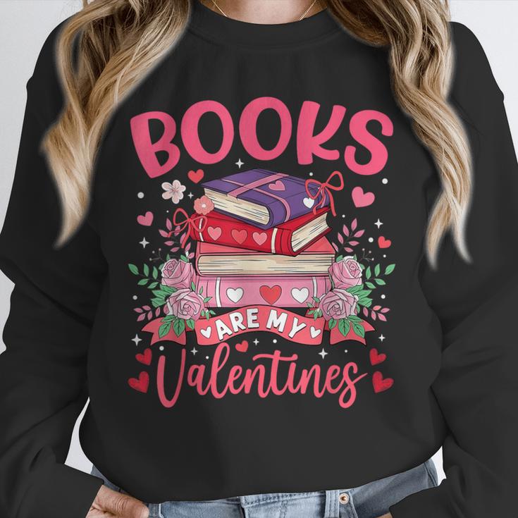 Books Are My Valentine Coquette Bow Book Flower Girl Women Unisex Sweatshirt Books Are My Valentine Coquette Bow Book Flower Girl Women Unisex Sweatshirt