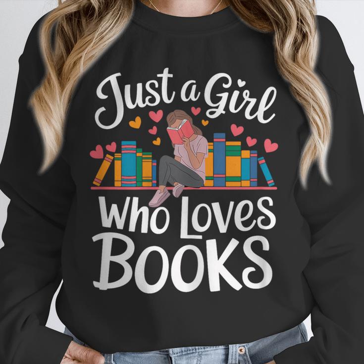Bookworm Book Just A Girl Who Loves Books Unisex Sweatshirt