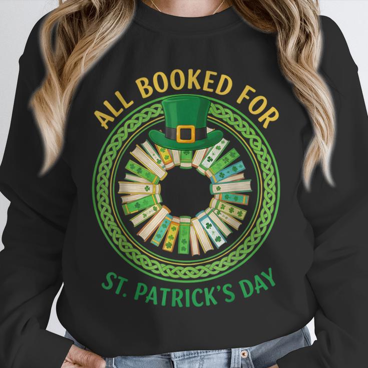 Bookworm Irish All Booked For St Patrick's Day Book Lover Unisex Sweatshirt