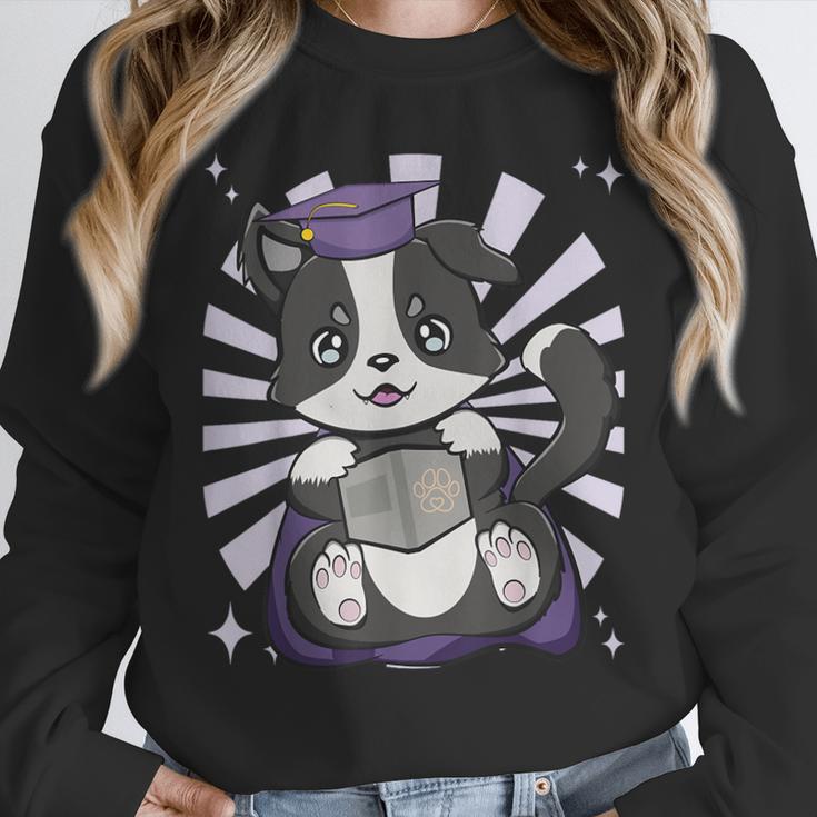 Border Collie Dog Lover Cute Anime School Graduation Men Women Kids Unisex Sweatshirt