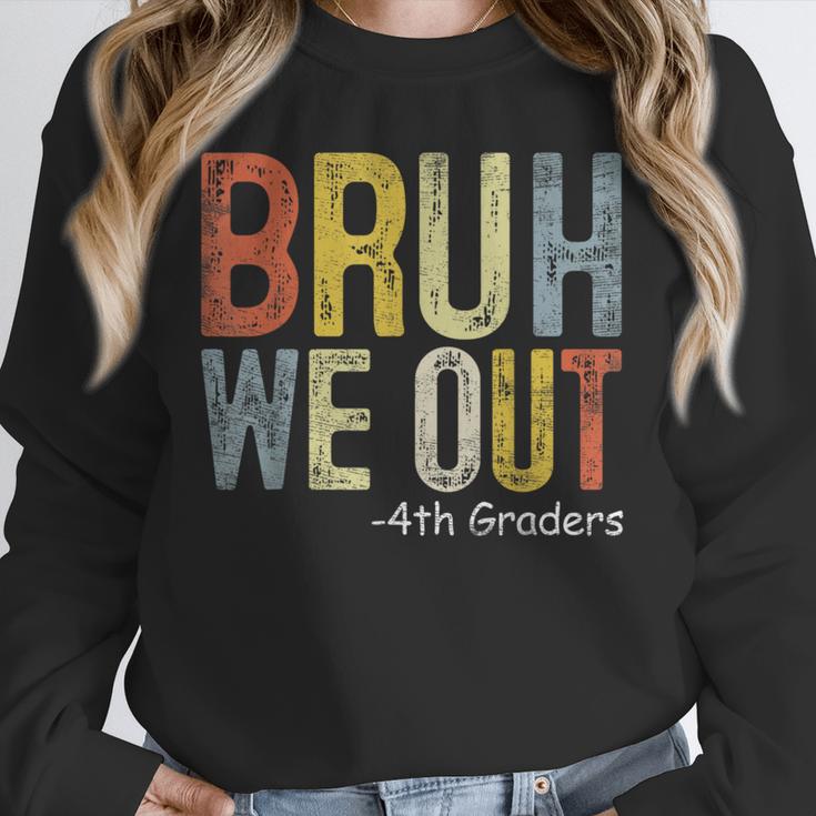 Bruh We Out 4th Graders Fourth Grade Graduation Class 2024 Unisex Sweatshirt