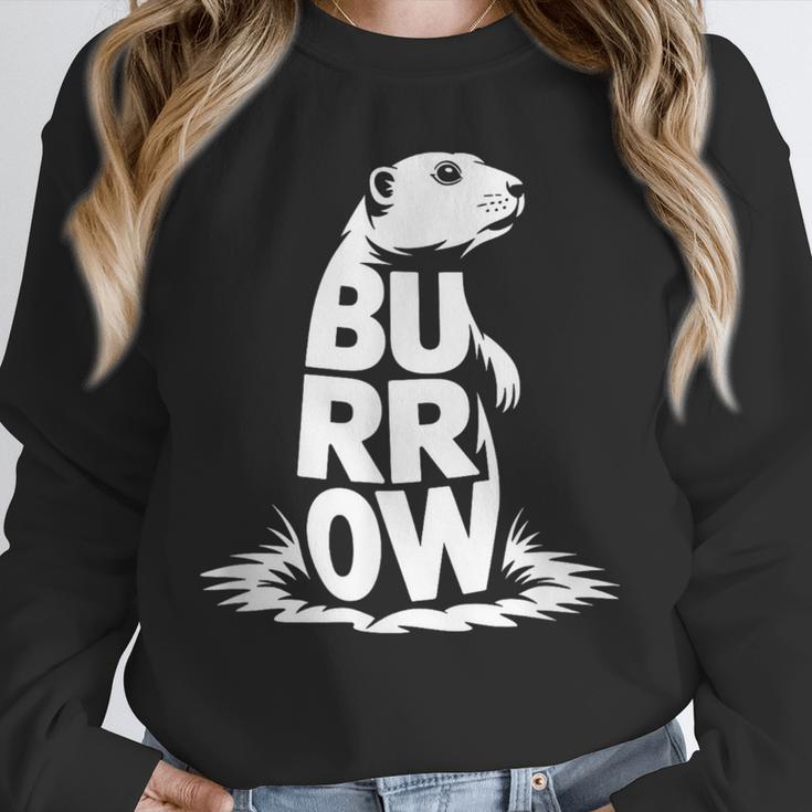 Burrow Prairie Dog Word Art Introvert Nature Retreat Men Women Kids Unisex Sweatshirt