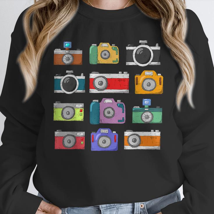 Camera Hand Drawn Old Nostalgia Retro Lens Styles Unisex Sweatshirt