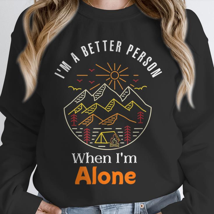 Camping Alone Meme Campfire Introvert Camper Unisex Sweatshirt Camping Alone Meme Campfire Introvert Camper Unisex Sweatshirt