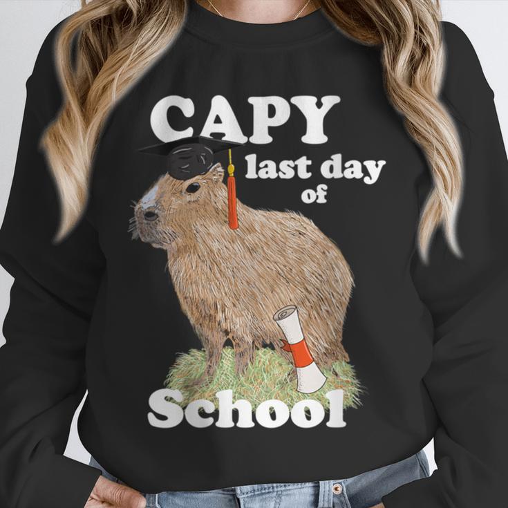 Capy Last Day Of School Capybara Graduation Quote Unisex Sweatshirt