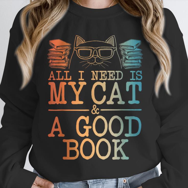 Cat & Book Art For Men Women Cat Librarian Novel Book Lover Unisex Sweatshirt Cat & Book Art For Men Women Cat Librarian Novel Book Lover Unisex Sweatshirt