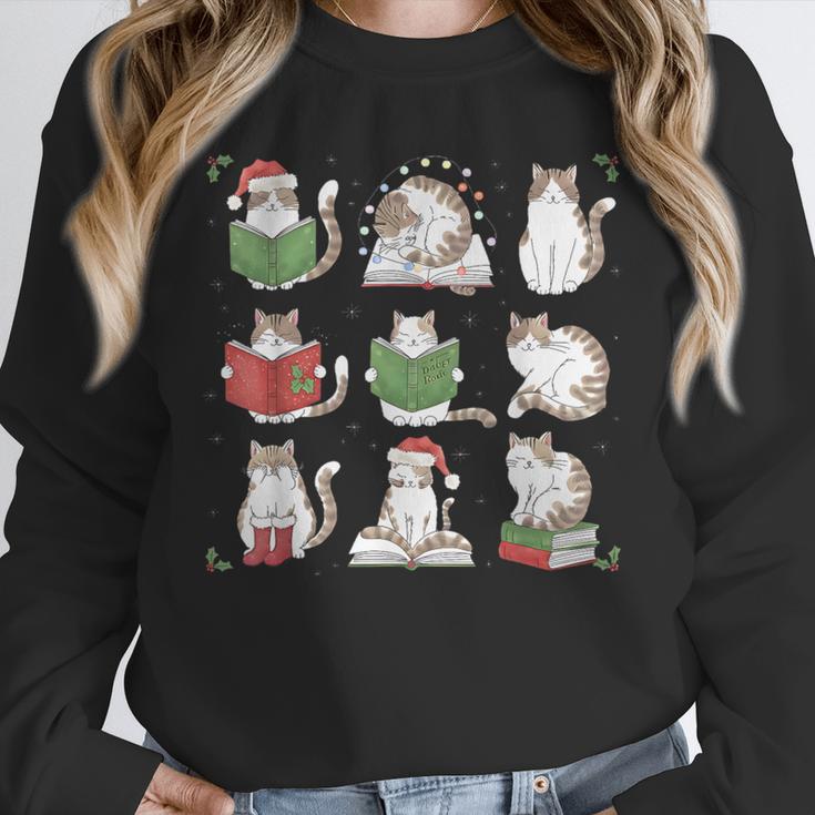 Cat Reading Book Funny Christmas Cat Book Lover Librarian Men Women Kids Unisex Sweatshirt Cat Reading Book Funny Christmas Cat Book Lover Librarian Men Women Kids Unisex Sweatshirt