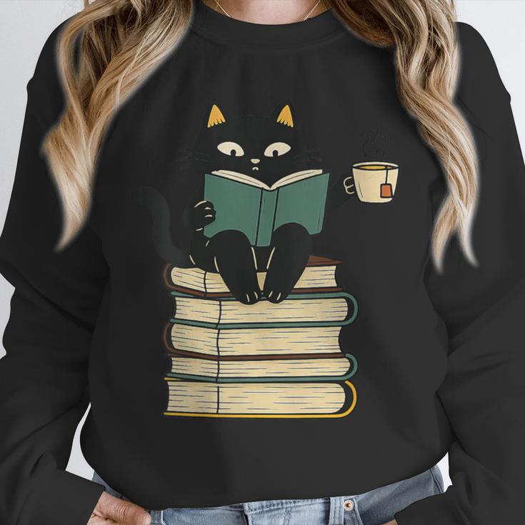 Cat Reading Book Unisex Sweatshirt