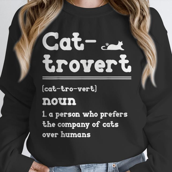 Cat-Trovert Definition Cat Introvert Pet Lover Unisex Sweatshirt