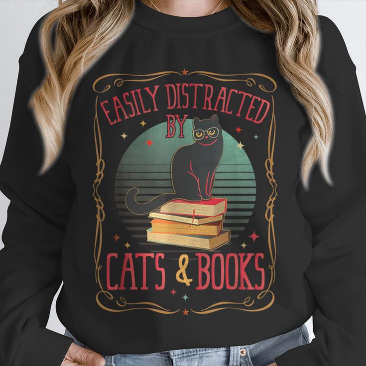 Cats And Books Lover Reading Literary Feline Humor Unisex Sweatshirt Cats And Books Lover Reading Literary Feline Humor Unisex Sweatshirt