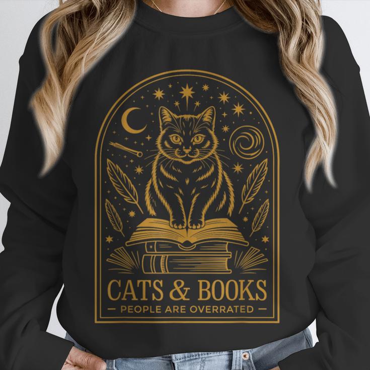 Cats And Books Because People Are Overrated Unisex Sweatshirt