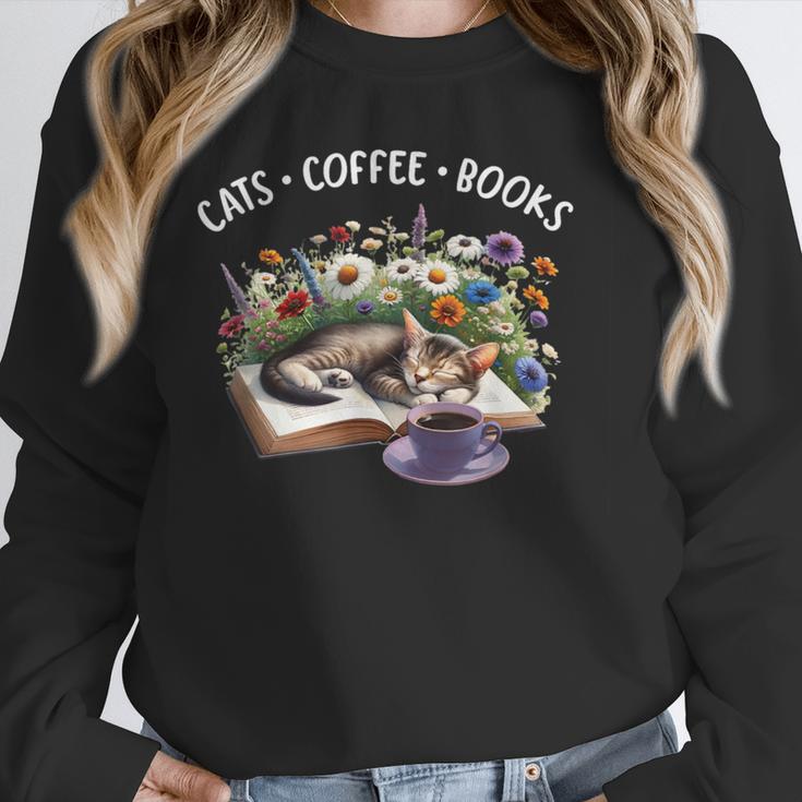 Cats Coffee Books Unisex Sweatshirt