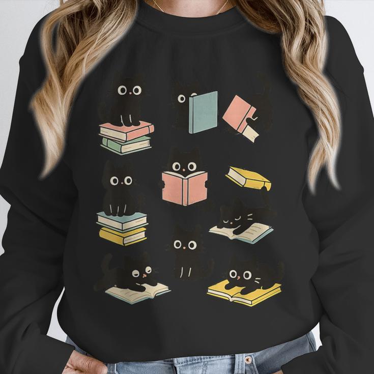Cats Reading Books Cat Lover Unisex Sweatshirt