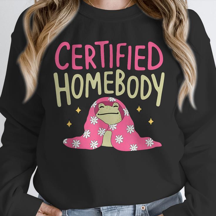 Certified Homebody Trendy Frog Introvert Unisex Sweatshirt Certified Homebody Trendy Frog Introvert Unisex Sweatshirt