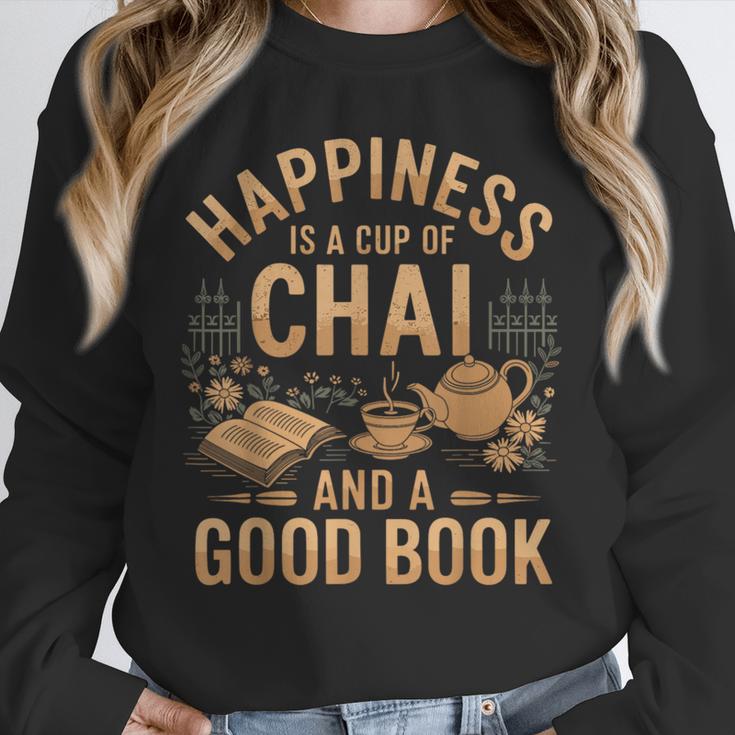 Chai And A Good Book Lover Reading Chai Tea Chai Latte Unisex Sweatshirt