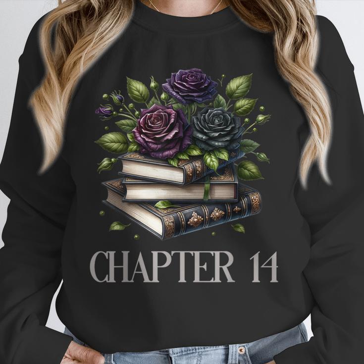 Chapter 14 14th Birthday Girls Book Lovers Gothic Flowers Unisex Sweatshirt Chapter 14 14th Birthday Girls Book Lovers Gothic Flowers Unisex Sweatshirt