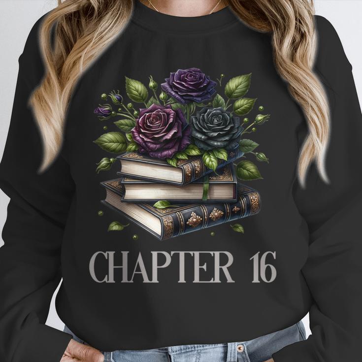 Chapter 16 16th Birthday Girls Book Lovers Gothic Flowers Unisex Sweatshirt